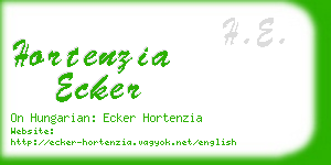 hortenzia ecker business card